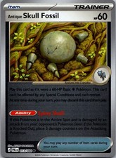 Antique Skull Fossil Pitch Black Pokemon Common Reverse Holo Near Mint 073/084 picture