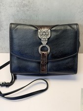 Brighton Nepal Crossbody Bag/Wallet Organizer Black and Brown-Pebble Leather picture