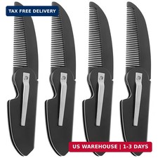 4-Pack Handmade Sawcut Mustache Comb, Best Pocket Folding Comb for Moustaches an picture