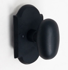 Emtek Sandcast Bronze Egg Privacy Knobset Flat Black picture