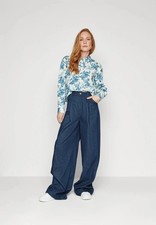 NWT LoveShackFancy x Gap Organic Cotton Cropped Button Down Shirt Women's Sz L picture