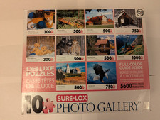 Sure-Lox Photo Gallery 10 Deluxe Jigsaw Puzzles 9 are sealed new I complete picture