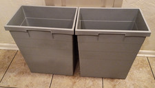 2 Hailo 1222569 trash bins replacement EURO CARGO 42QT PULLOUT picture