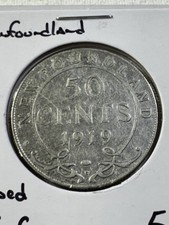 1919-C Newfoundland 50 Cents Silver Coin Low Mintage Cleaned picture