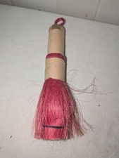 Vintage Natural Fiber ,Dyed Pink Hand Clothes Brush, 11 Inches picture