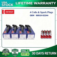 4x Denso Ignition Coil & OEM Spark Plug OEM For 2002-11 Toyota Camry 2.4L UF333 picture