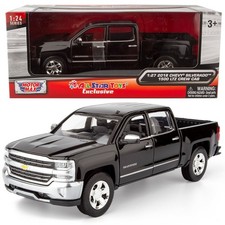 Motormax 1:27 2018 CHEVY SILVERADO 1500 LTZ Crew Cab Black AST Exclusive 79353 picture