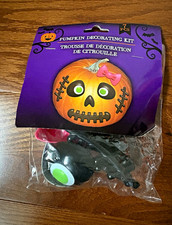 Greenbrier International Halloween Pumpkin Decorating Kit 7 Pc Plastic Set picture