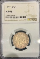 1907 Barber Quarter Dollar NGC MS 63 Light Amber/Gold Highlights both sides picture
