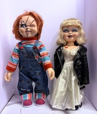 Spencers Universal Chucky Doll and Bride of Chucky Tiffany Doll 24 inch lot picture