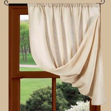 New Primitive Farmhouse PLAIN SIMPLE CREAM PANEL Curtain 45