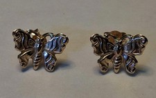 Vintage Solid 14k Butterfly 🦋 Earrings 585 Gold Tested 😍 Absolutely Gorgeous picture
