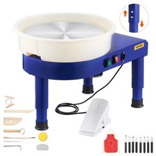 VEVOR Pottery Wheel 14 in Ceramic Wheel Forming Machine 60-300 RPM for DIY Blue picture