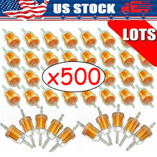 1-500Pack Motor Inline Gas Oil Fuel Filter Small Engine for 1/4'' 5/16