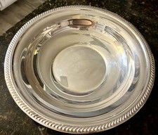 F.B. Rogers Silver Company Silverplate Rope Edge Bowl, American Classic Style picture