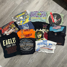 Vintage Graphic T-Shirt Reseller Lot of 13 Multicolor Cotton Mixed Brands picture