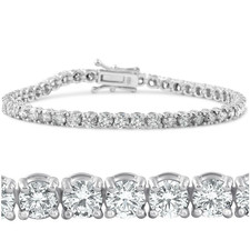 Designer 13Ct Lab Grown Diamond Tennis Bracelet 10K White Gold | Premium Quality picture