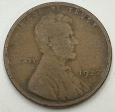 1922 D Lincoln Wheat Cent Penny AG/Cull X-348 picture