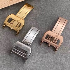 NEW 18mm Stainless Steel Deployment Buckle Clasp Fits For IWC Watch Strap picture