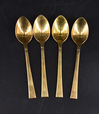 Vintage Dirigold Dirilyte Goldware EMPRESS Set of 4 Demitasse Spoons Flatware picture