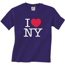 Purple I Love NY T-Shirt picture