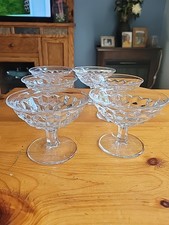 Fostoria American Set of 6 Low Sherbet Flared Glasses 3-1/4