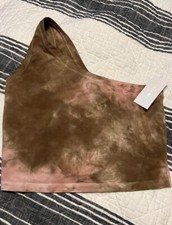 Cotton Citizen Large Muted Pink Brown One Shoulder Top NWT picture