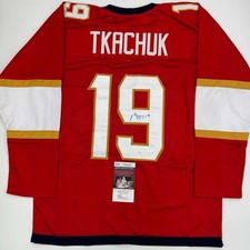 Autographed/Signed Matthew Tkachuk Florida Red Hockey Jersey JSA COA picture