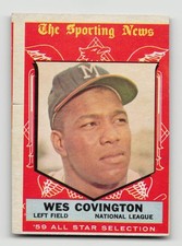 1959 TOPPS #565 WES COVINGTON A.S. HI# G-VG (TEAR) *Hot Corner Vintage* picture
