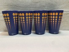 Silipint Silicon 16oz Cups - Blue & Yellowish-Orange Dots [Set of 4] picture