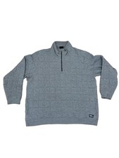 Eddie Bauer Men’s 3XL Gray Quilted 1/4 Zip Pullover Sweatshirt Mock Neck picture