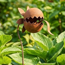 Spiky Venus Flytrap Metal Garden Stake, Carnivorous Plant Yard Art Outdoor Lawn picture