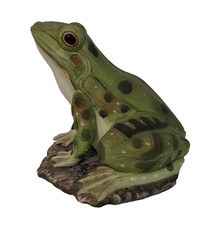 Vtg Ceramic Art Pottery Frog Figure Made in Taiwan  (6 1/2