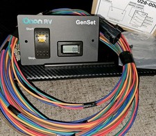 ONAN SILENT REMOTE GAS START SWITCH PANEL HOUR METER & 25' HARNESS 8-PIN PLUG picture