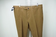 Incotex Dark Brown 100% Cotton Casual Dress Pants Sz 56 NEW picture
