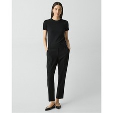 NWOT Theory Belisa 3 Sevona Black Virgin Wool Trousers Size 6 picture