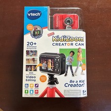 VTech KidiZoom Creator Cam HD Kids Red Camera w/ Green Screen Tripod New Sealed picture