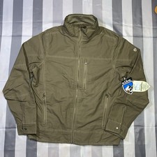 Kuhl Burr Jacket Men’s Medium Espresso Brown Zip Outdoor Full Zip Canvas NWT picture