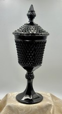 Stunning Tiara Cameo Chalice *Black Diamond Cut Apothecary Jar picture