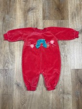Vintage Y2K Carter’s Eric Carle Very Hungry Caterpillar Velour Romper 6-9M picture