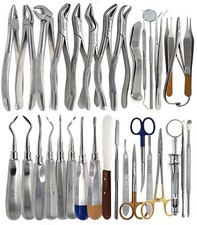 GERMAN 74 PC ORAL DENTAL SURGERY EXTRACTING ELEVATORS FORCEPS INSTRUMENT KIT SET picture