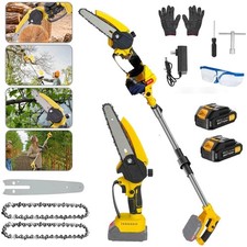 2 in 1 Cordless Pole Saw & Mini Chainsaw 6 inch Brushless Electric Chain Saw US picture