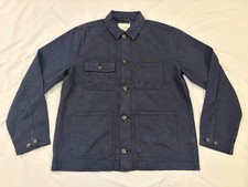 Everlane men's The Denim Utility Jacket, Color Garment-Dyed Navy, Size Large picture