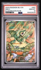 2025 POKEMON BLACK BOLT ILLUSTRATION RARE #087 SNIVY ENGLISH PSA 10 HOT picture