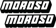 Moroso Racing Decal Stickers Set of 2 Medium 7 Inches Long Black White Vinyl picture