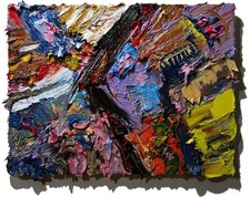 LANDSCAPE ORIGINAL OIL█PAINTING█VINTAGE█IMPRESSIONISM█ART█MODERN ABSTRACT POP picture