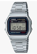 Casio A158WA-1JH Classic Digital Watch Silver Stainless Steel Alarm Japan picture