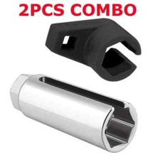 O2 Oxygen Sensor Socket Thread Chaser Set 2PCS O2 Sensor Wrench Removal Tool Kit picture
