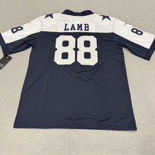 Dallas Cowboys Jersey Mens Large Navy Blue NFL Football CeeDee Lamb Nike NEW #88 picture