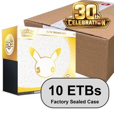 Pokemon 30th Celebration Elite Trainer Box 10 ETB Case Sealed picture